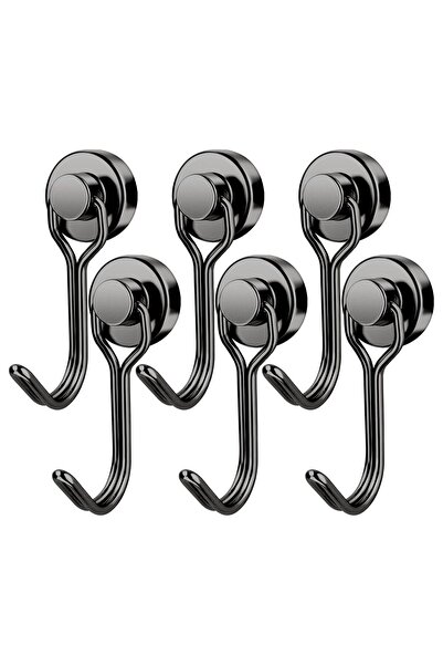 STARSTAR Magnetic Hooks, 30 lbs, Heavy Duty Black Neodymium Rotating Magnet H...