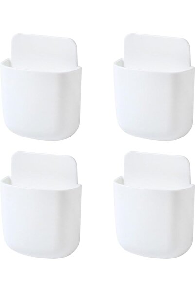 STARSTAR Four white wall-mounted remote control storage boxes, suitable for s...