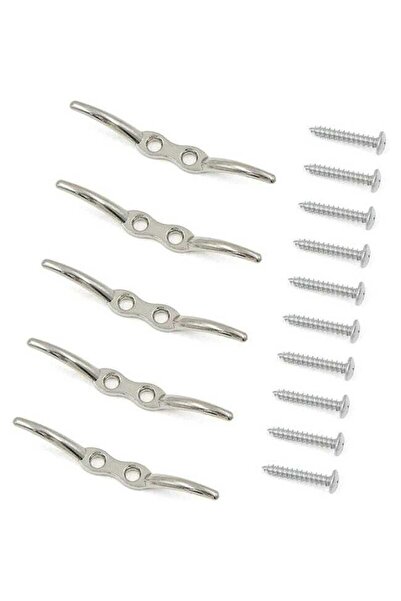 STARSTAR 5-piece set of flagpole hooks (6 inches), stainless steel blind mast...