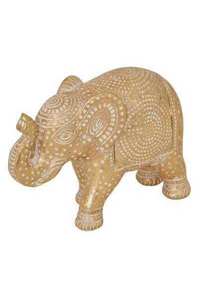 Atmosphera Figurină elefant  "Gajah " - Aur, 16.5x7 cm