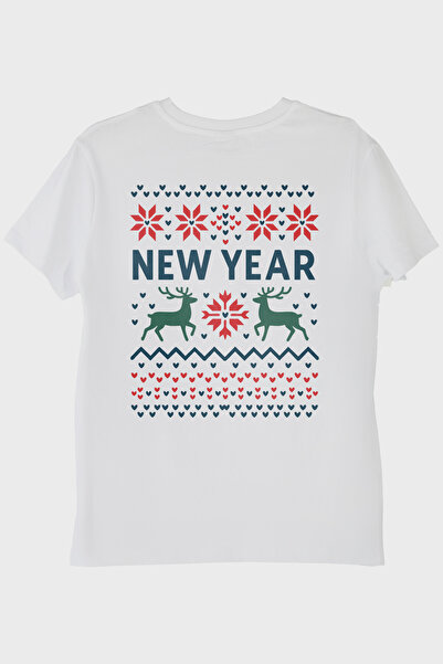 lofux New Year Motif White T-Shirt