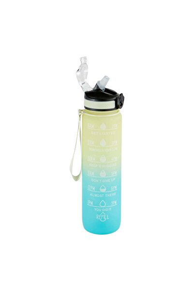 FİVE Sticlă cu pai de silicon integrat - 1L