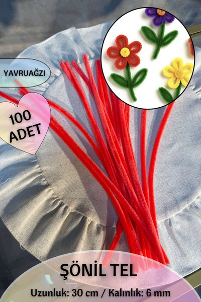 Dantelux 100 Pieces of Chenille Fuzzy Wire 30 cm |   Handicrafts, Flower Maki...