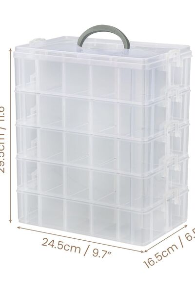 Dotail Cutie organizatoare pentru accesorii, 5 niveluri, 50 compartimente, 24...