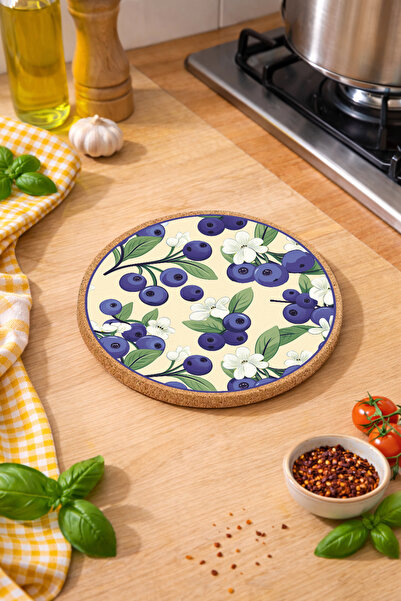 iyi fikirler Blueberry Patterned Nihale Pot and Pan Base, 19cm Diameter, 1cm ...