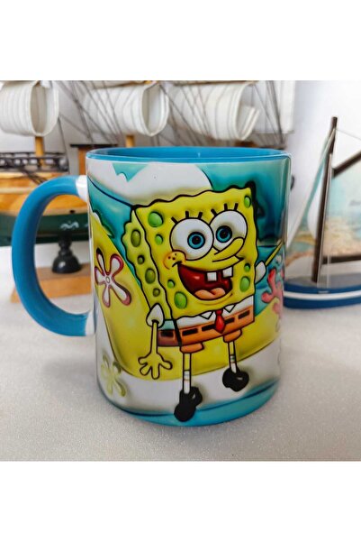 Mugs and love Sünger bob baskı premium kupa