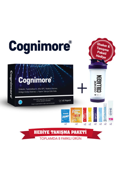 Cognimore 60 Kapsül | Tabvitamins Tanışma Paketi Shaker Hediyeli