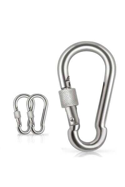 RENOVO 2 Pieces Premium Stainless Steel Thumb Screw Carabiner Clip Heavy Duty...