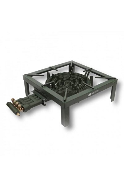Generic Large Green 4-Burner Gas Stove and Cooker
