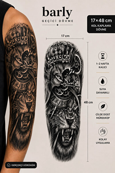 Barly Aslan Dövme Geçici Tattoo