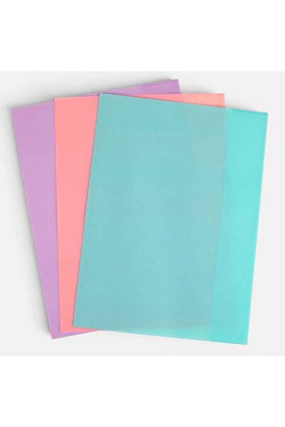 OEM Copertine caiet A4 din PP, culori pastel cu sclipici - 3 bucăți