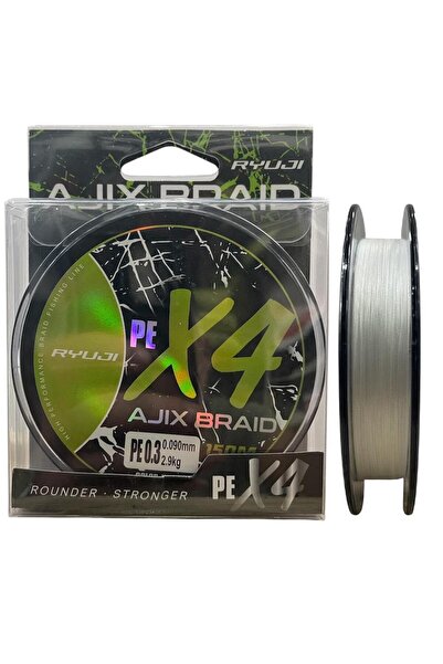 RYUJI Ajix Braid 4x 150 mt PE0.3 2.9kg İp Misina Beyaz