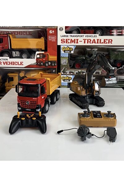 Genel Markalar 3 Başlıklı Ekskavatör+Damperli Kamyon