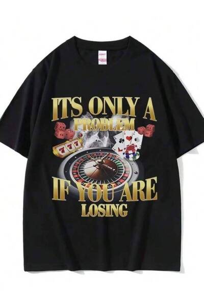 26LIK Winners Never Quit Funny Gambling Meme T-Shirt, High-Quality Vintage Fa...