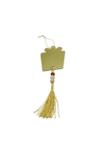 Rao Ornament Brad, Cadou, Auriu, Lucios, 8*25cm, Acril, Interior/ Exterior