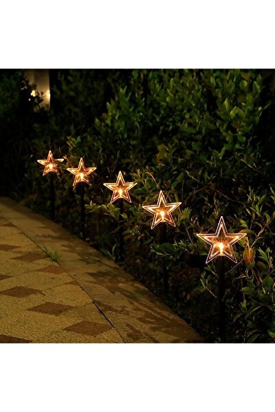 Rao Set 5 Lampi LED cu Baterii, de Exterior Model Stea, pentru Gradina, 35.5 ...