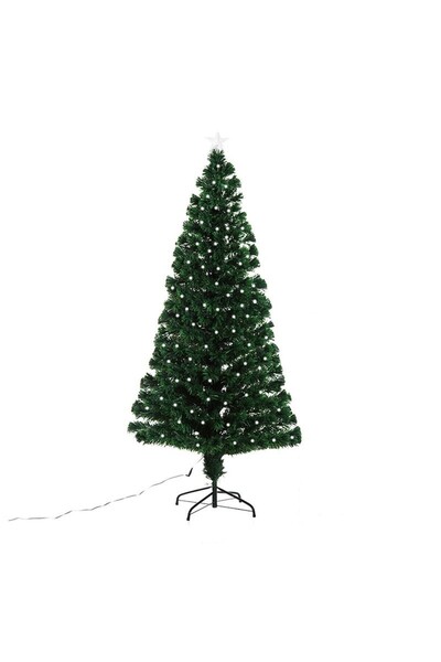 Rao Brad Artificial de Craciun, 1.80 M Inaltime, Verde, Becuri Led Incluse in...