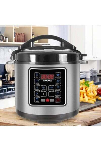 Olympia 12.5 Litre Electric Pressure Cooker with 10 Cooking Functions, Digita...
