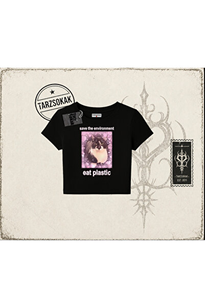 Tarzsokak Unisex majica za žene Save The Environment, beba majica, bela