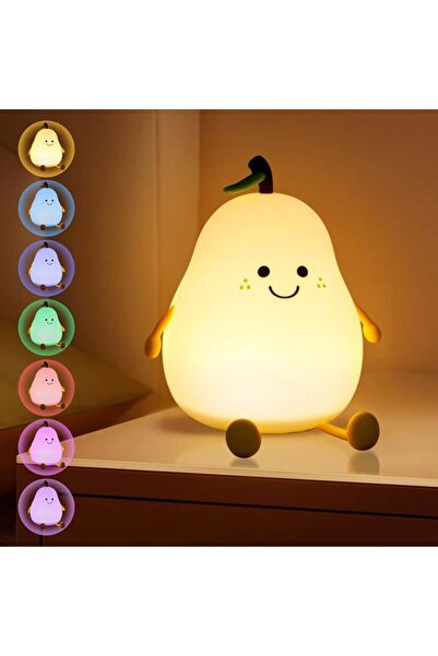 STARSTAR Cute Kids Night Light - Pear Shaped - Silicone Night Light - USB Rec...