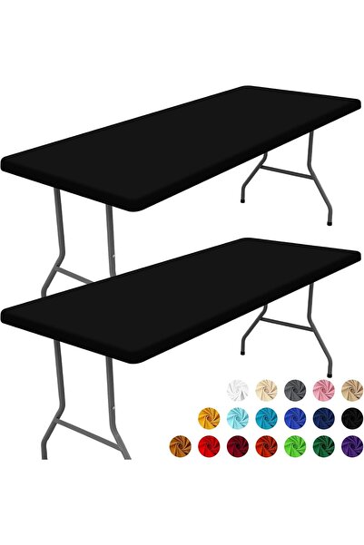 STARSTAR Stretch rectangular tablecloths, 2 - pack, 6 - foot stretch tableclo...