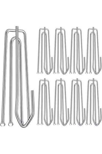 STARSTAR A set of 30 stainless steel curtain hooks and folding clips, four-cl...
