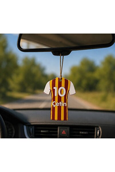 Felyagift Kişiye Özel Futbol Forma Tasarımlı Araç Dikiz Aynası Süsü – Sarı Kı...