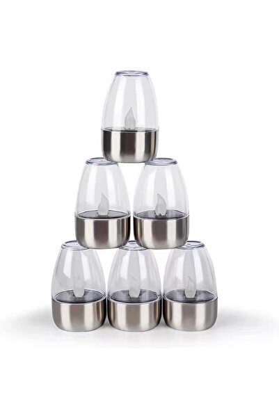 STARSTAR 6-Pack Outdoor Waterproof Flameless Solar LED Tealight Candles
