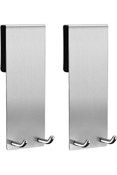 STARSTAR Two Stainless Steel shower wall hooks, For glass thicknesses of 6-12...