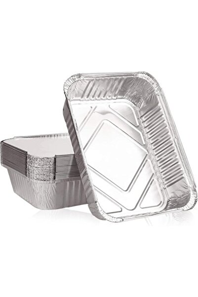 STARSTAR 20Pcs 1000ml Medium Aluminum Foil Trays with Lids (21.5x16x5cm), Dis...