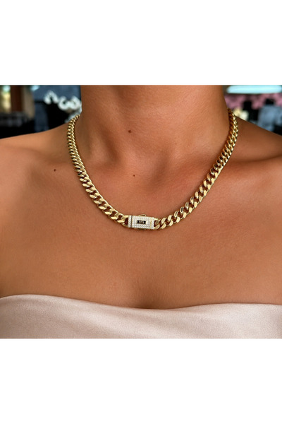 Gold Monaco Çelik Kolye