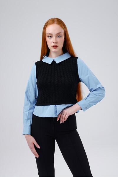 Flarsky Women's Shirted United Women's Sweater Knitwear