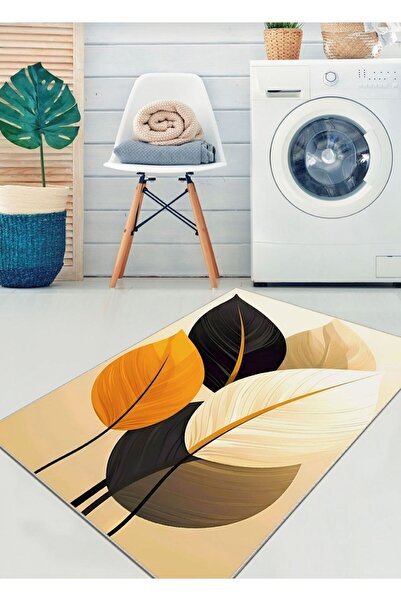 Ardizayn Leaf 3D, Non-Slip, Non-Shedding Base, Bathroom Rug, Bath Mat (80X120Cm)