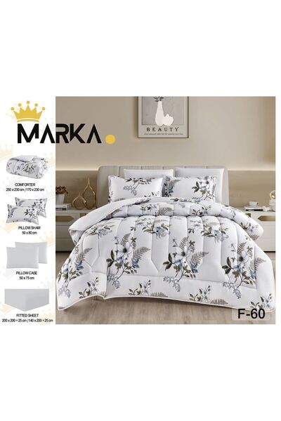 Mark مفرش صيفي نفر ونص-4 قطع -مقاس 220*170