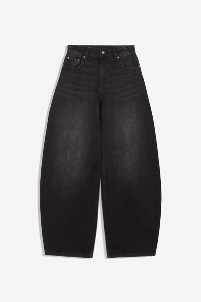 Bershka Yüksek bel barrel fit jean