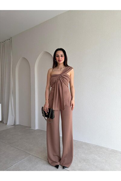 Mooi Butik طقم ألباين 6666 - بني