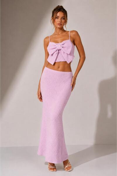 ALEXANDERGARDI Textured Knitwear Set with Bow Detail