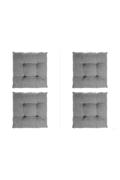 BAMI NETWORK Set 4 perne pentru scaune confortabile gri pentru relaxare acasa