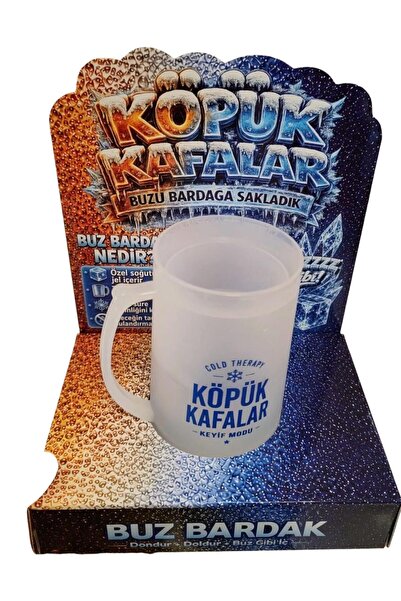 Pofika BUZ BARDAK Köpük Kafalar İçecekleri Soğutan Çift Cidarlı Jel Buz Barda...