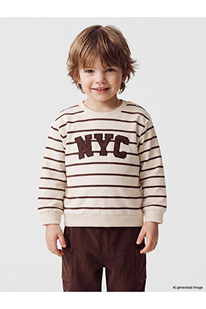 LC Waikiki Esvab • Modern & Distinctive Striped Nyc Printed Baby Boy Set