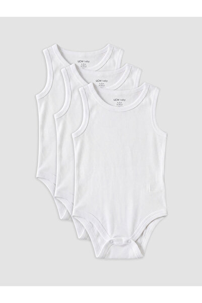LC Waikiki Two Mt Shop Quality Lcw Baby White Oval Collar Baby Boy Snap Faste...
