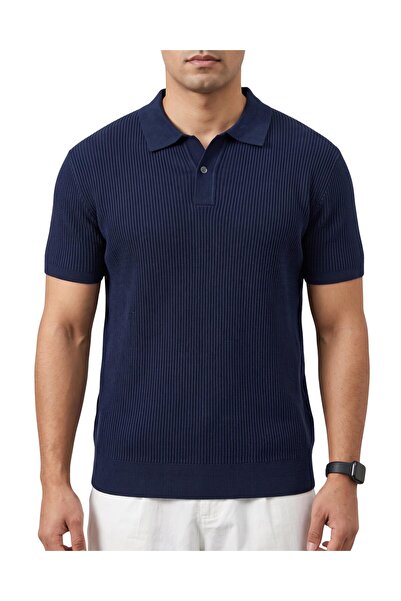 Future Fit Men's Cotton Textured T-Shirt, Short Sleeve Crew Neck Casual Top