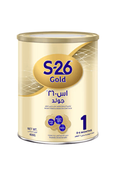 S-26 برو جولد، رقم. حليب أطفال، للأطفال من عمر 0-6 أشهر - 400 جرام
