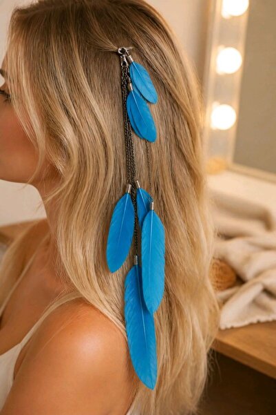 Monalisa Home Real Feather Colorful Stylish Design Hair Ornament