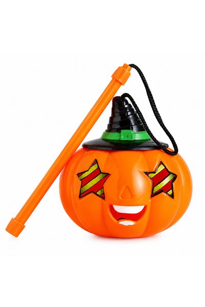 HI-FINE Fun Star‑Eyes Hand‑held Pumpkin Lantern, Light & Sound Effect Toy, Ha...