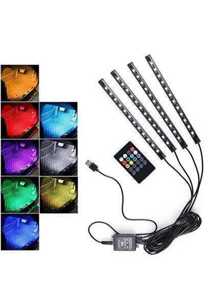 STARSTAR Car LED Ambient Lighting, 4 strips total 48 LEDs with music sync & r...