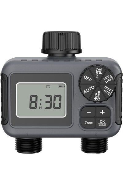 STARSTAR Dual-Zone Watering Timer Manual/Automatic Irrigation 3/4 Inch IPX5 W...