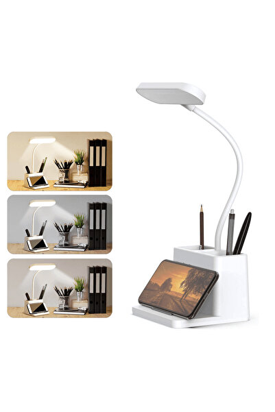 STARSTAR Desk lamp with pen holder and phone stand, suitable for office and h...