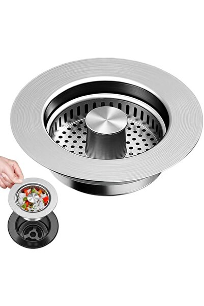 STARSTAR 3-in-1 Sink Drain Filter - Sink Plug - Stainless Steel Pop-Up Sink P...