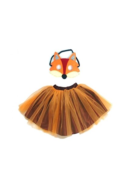 OEM Costum de vulpe pentru fete cu mască, 4-8 ani, maro, 104-120cm